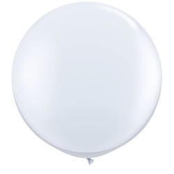 Qualatex 24 Inch Round Plain Latex Balloon - White