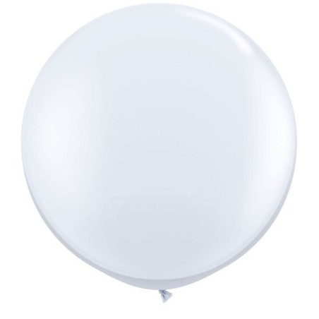 Qualatex 24 Inch Round Plain Latex Balloon - White