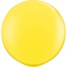 Qualatex 3 Ft Round Plain Latex Balloon - Yellow