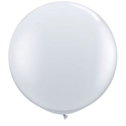 Qualatex 3 Ft Round Plain Latex Balloon - Diamond Clear