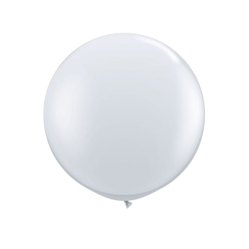 Qualatex 3 Ft Round Plain Latex Balloon - Diamond Clear
