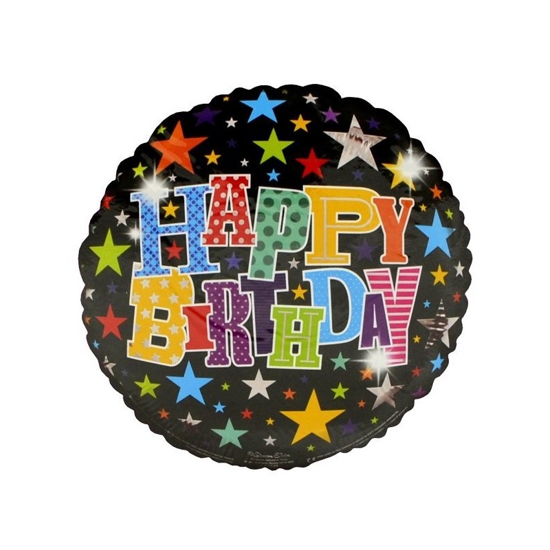 Simon Elvin 18 Inch Foil Balloon - Birthday Stars