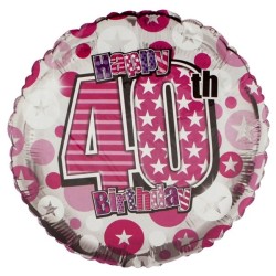 Simon Elvin 18 Inch Foil Balloon - Birthday 40th Female