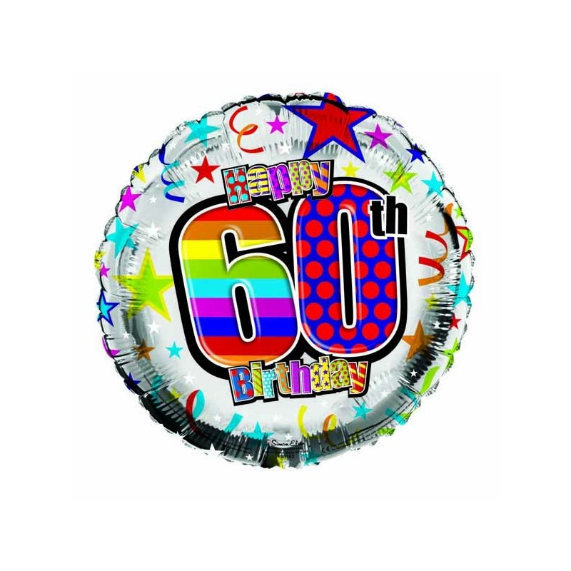 Simon Elvin 18 Inch Foil Balloon - Birthday 60th