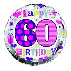 Simon Elvin 18 Inch Foil Balloon - Birthday 60th Female