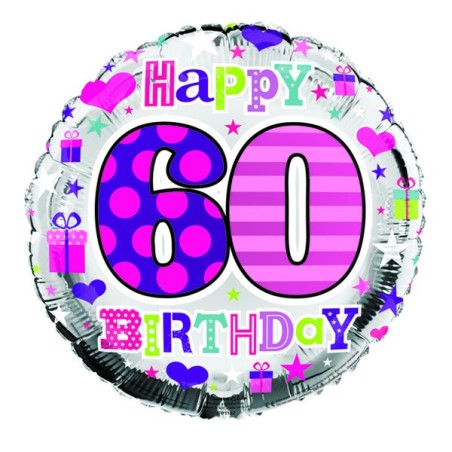 Simon Elvin 18 Inch Foil Balloon - Birthday 60th Female
