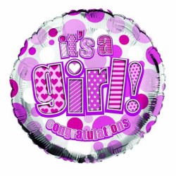 Simon Elvin 18 Inch Foil Balloon - Its a Girl
