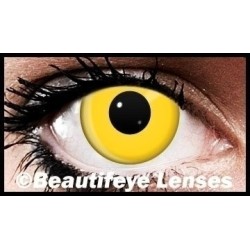 Yellow Block Funky Crazy Coloured Contact Lenses