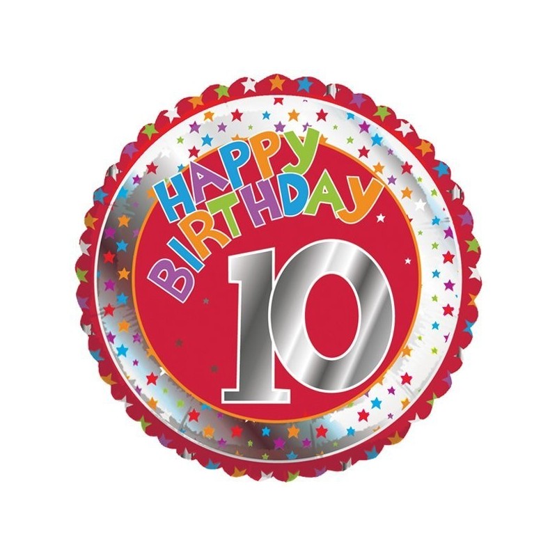 Creative Party 18 Inch Childrens Milestone Balloon - Age 10