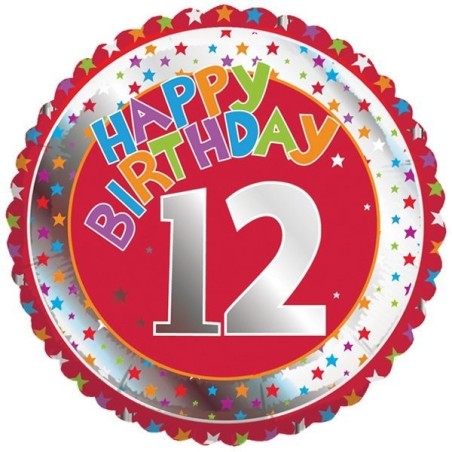 Creative Party 18 Inch Childrens Milestone Balloon - Age 12