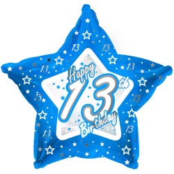 Creative Party 18 Inch Blue Star Balloon - Age 13