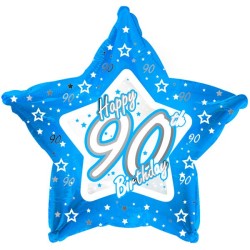 Creative Party 18 Inch Blue Star Balloon - Age 90