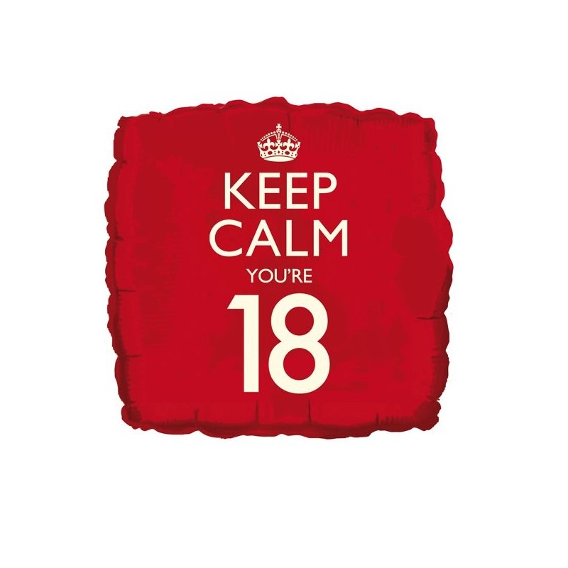 Creative Party 18 Inch Balloon - Keep Calm Youre 18