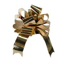 Midwest Ribbons 2 Inch Foil Pull Bows - Gold