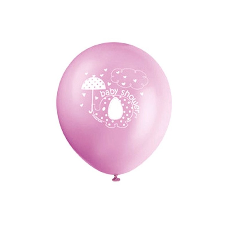 Unique Party 12 Inch Latex Balloon - Umbrellaphants Pink