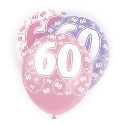 Unique Party 12 Inch Latex Balloon - 60 Pink