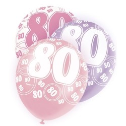 Unique Party 12 Inch Latex Balloon - 80 Pink