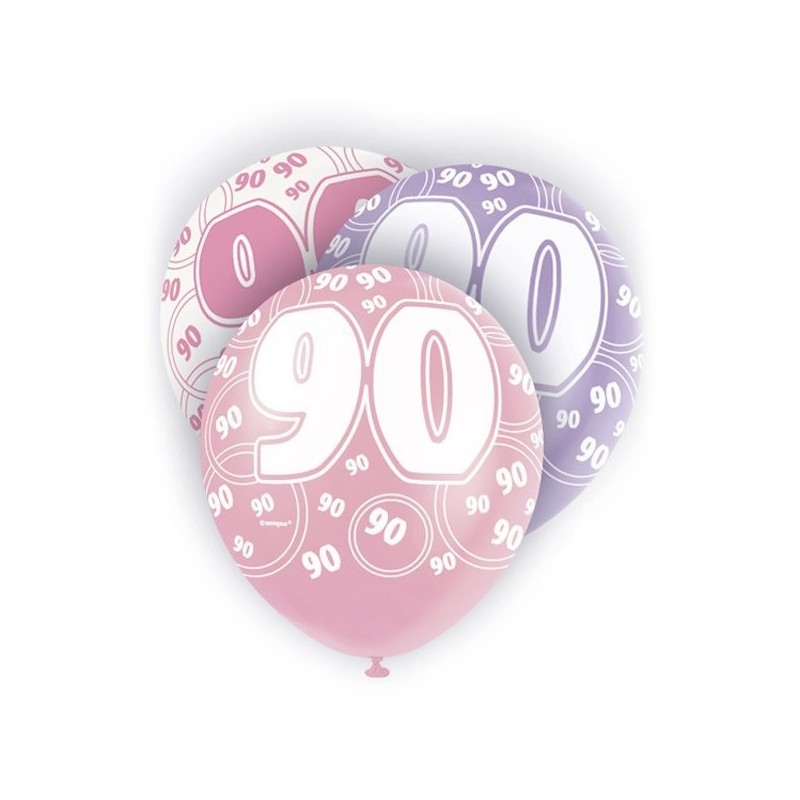 Unique Party 12 Inch Latex Balloon - 90 Pink