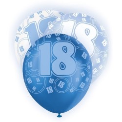 Unique Party 12 Inch Latex Balloon - 18 Blue