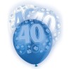 Unique Party 12 Inch Latex Balloon - 40 Blue