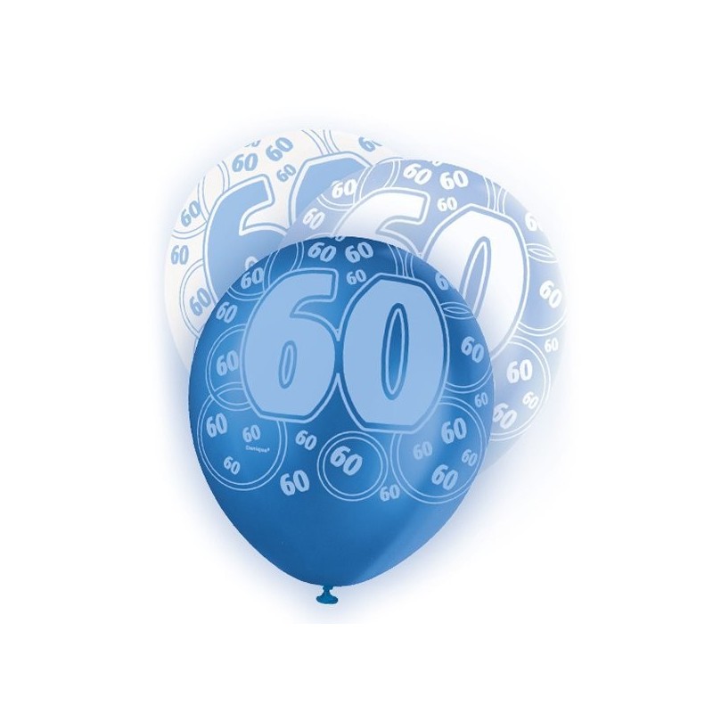 Unique Party 12 Inch Latex Balloon - 60 Blue