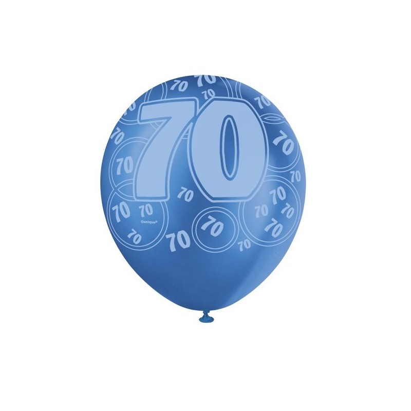 Unique Party 12 Inch Latex Balloon - 70 Blue