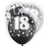 Unique Party 12 Inch Latex Balloon - 18 Black