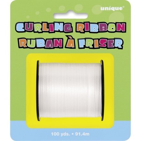 Unique Party 100 Yards Ribbon Roll - White