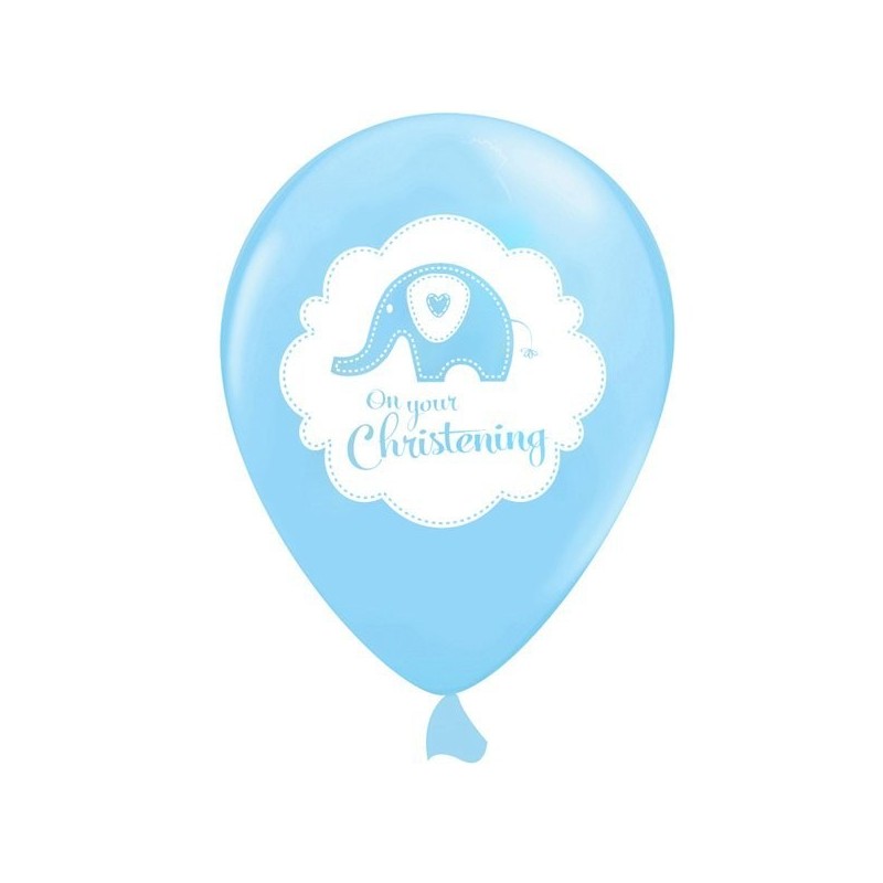 Creative Party 12 Inch Latex Balloon - Christening Blue