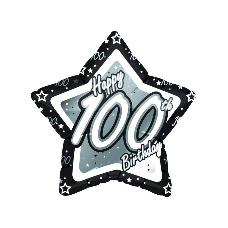 Creative Party 18 Inch Star Foil Balloon - 100th