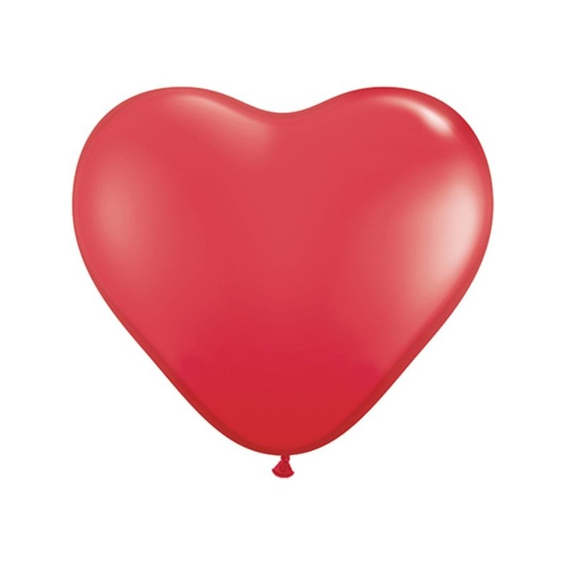Qualatex 6 Inch Heart Latex Balloon - Red