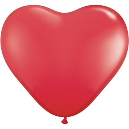 Qualatex 6 Inch Heart Latex Balloon - Red