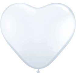 Qualatex 6 Inch Heart Latex Balloon - White