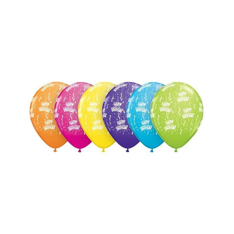 Qualatex 11 Inch Tropical Latex Balloon - Birthday