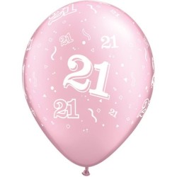 Qualatex 11 Inch Pink Latex Balloon - 21 Around