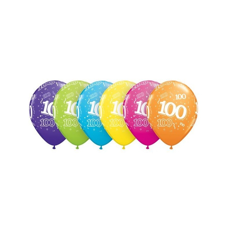 Qualatex 11 Inch Assorted Latex Balloon - 100 Around