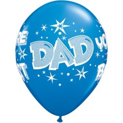 Qualatex 11 Inch Assorted Latex Balloon - Dad Starbursts