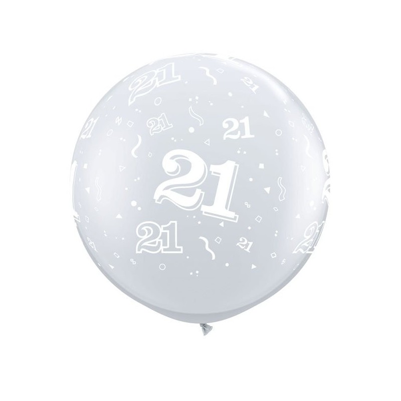 Qualatex 3 Foot Clear Latex Balloon - 21 Around