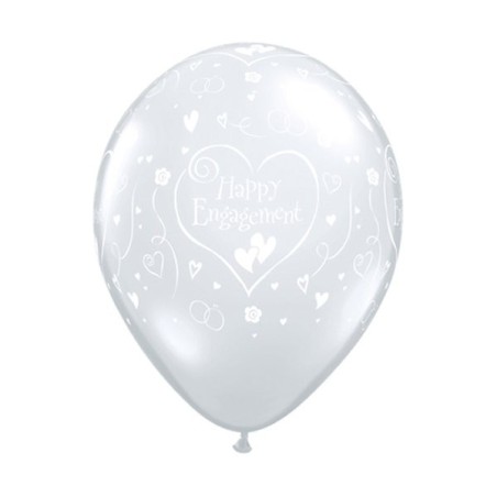 Qualatex 11 Inch Clear Latex Balloon - Hearts