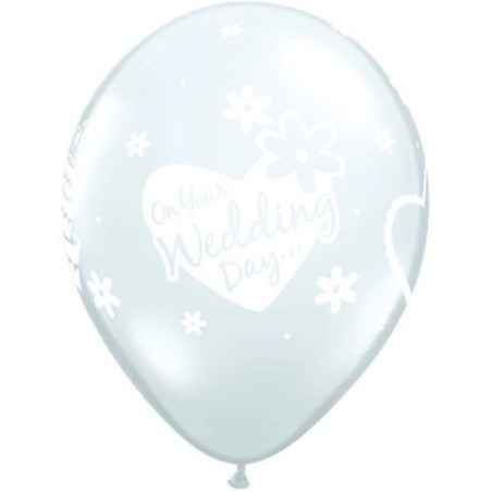 Qualatex 11 Inch Clear Latex Balloon - Wedding Day