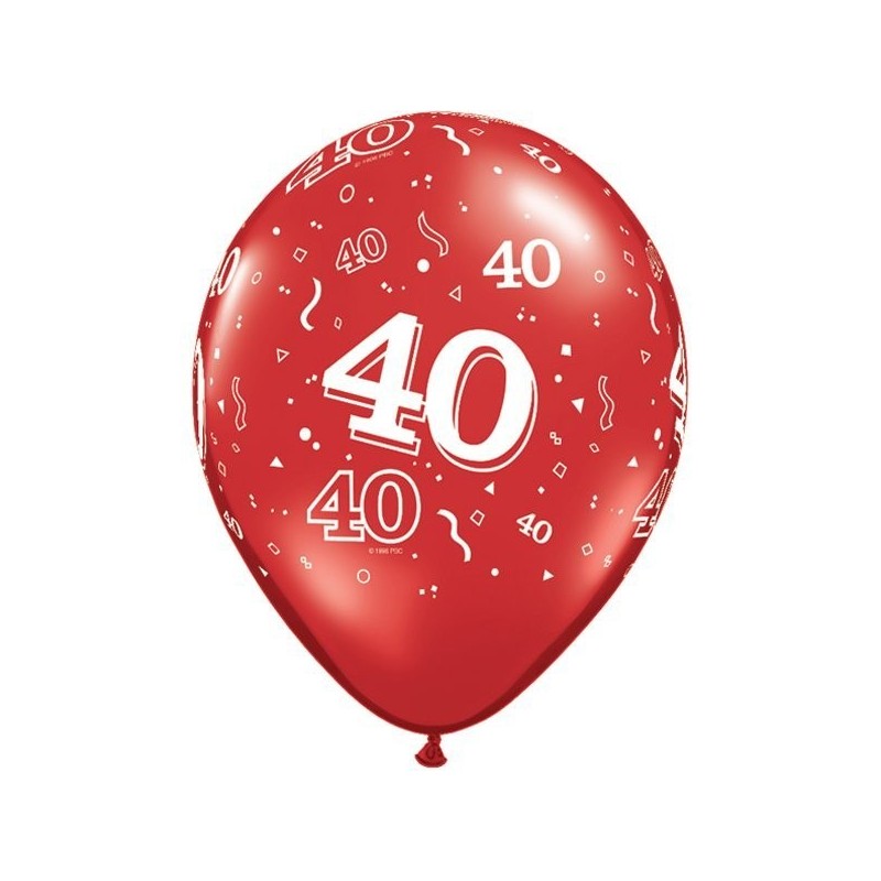 Qualatex 11 Inch Red Latex Balloon - 40 Around