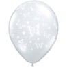 Qualatex 16 Inch Clear Latex Balloon - Butterflies