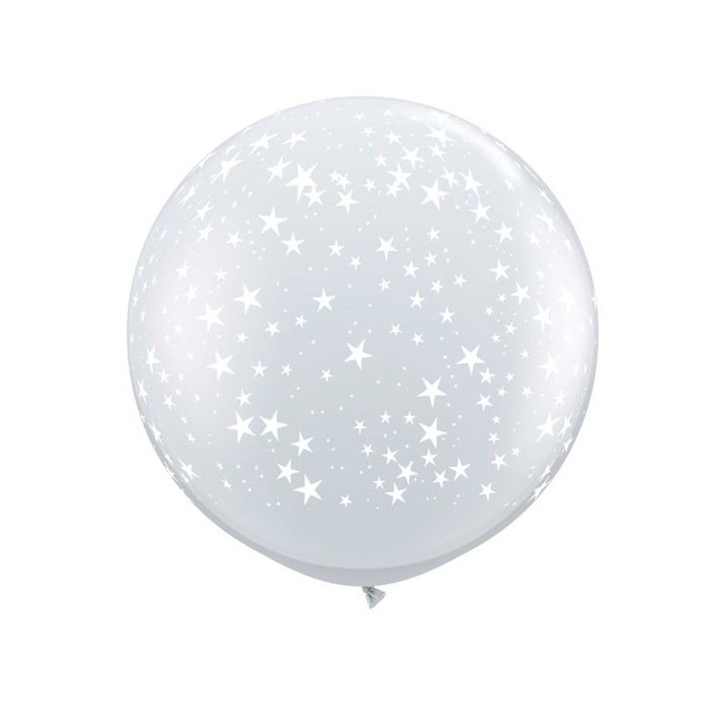 Qualatex 3 Foot Clear Latex Balloon - Stars