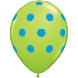 Qualatex 11 Inch Assorted Latex Balloon - Colorful Polka