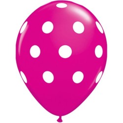 Qualatex 11 Inch Assorted Latex Balloon - Pink Polka