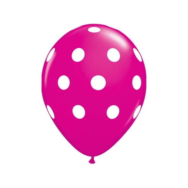 Qualatex 11 Inch Assorted Latex Balloon - Pink Polka