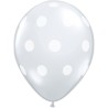 Qualatex 11 Inch Clear Latex Balloon - Big Polka