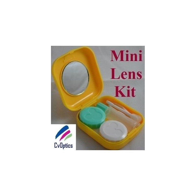 Yellow Mini Contact Lens Travel Kit