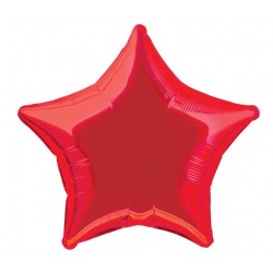 Unique Party 20 Inch Star Foil Balloon - Red
