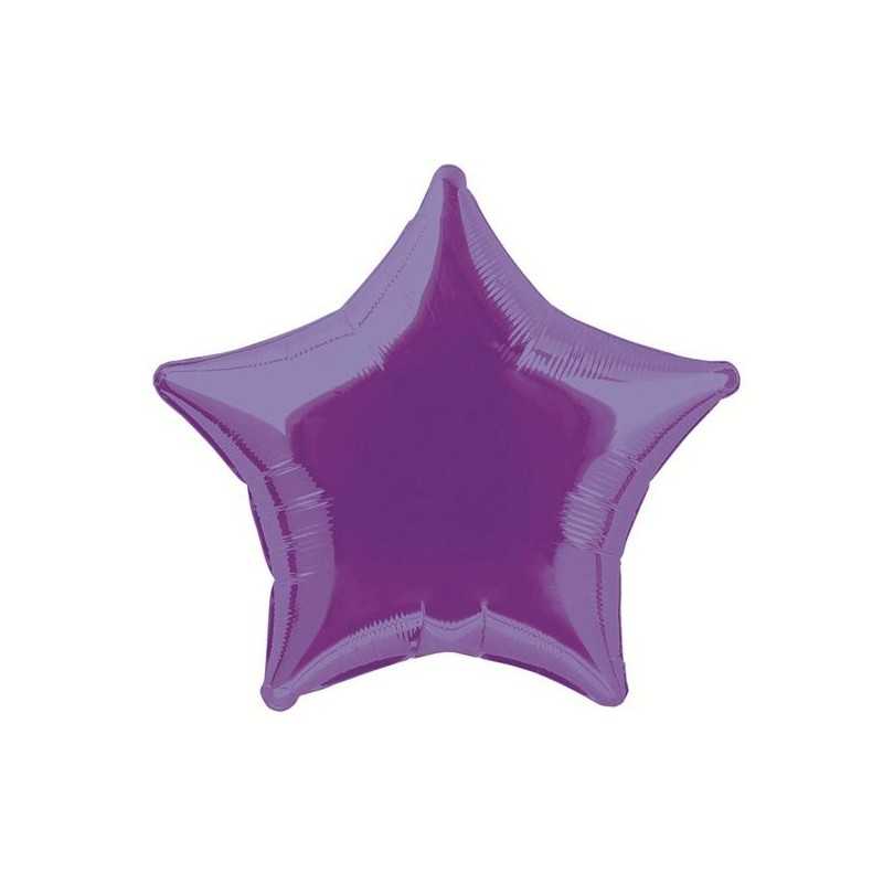 Unique Party 20 Inch Star Foil Balloon - Deep Purple